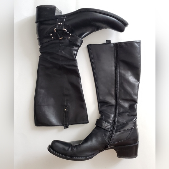 Browns | Leather Biker Boots - Picture 2 of 9